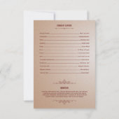 Ordre de carte de programme funèbre de service (Dos)