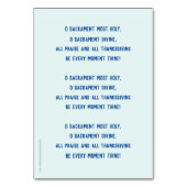 Ordre de la carte de prière de masse (Dos)