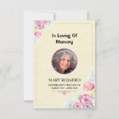 Ordre de service funéraire Carte de programme (Devant)