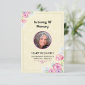 Ordre de service funéraire Carte de programme (Debout devant)