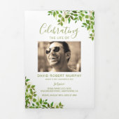 Ordre de service funéraire sur 3 pages | Programme (Page de couverture)