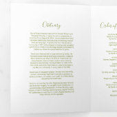 Ordre de service funéraire sur 3 pages | Programme (Intérieur en premier)