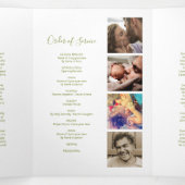 Ordre de service funéraire sur 3 pages | Programme (Intérieur au milieu)