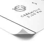 Ordre des événements Affiche de bienvenue Mariage  (Coin)