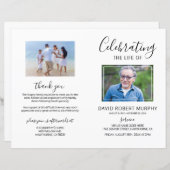 Ordre des funérailles | Photo Memorial Programme (Devant / Derrière)