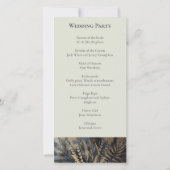 Ordre du service, programme Ardoise et Gris doré (Dos)