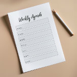 Ordre hebdomadaire simple<br><div class="desc">Programme hebdomadaire simple. Avez-vous une liste infinie de choses à faire et ne vous souvenez jamais de toutes ? Le temps de glisser à nouveau dans vos doigts parce que vous n'avez pas prévu à l'avance? Gardez votre semaine sur la bonne voie avec ce simple agenda. Écrivez vos tâches, à...</div>