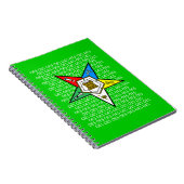 Ordre OES du Carnet Etoile Orientale (Côté Droit)