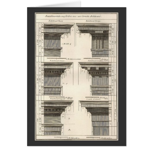 Ordres d'Architecture, Entablements Anciens (Devant)