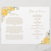 Ordres funéraires floraux | Programme commémoratif (Dos)