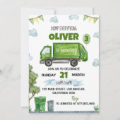 Ordures Camion Anniversaire Invitation (Devant)