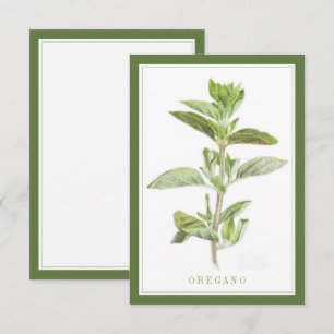 OREGANO 3,5x5 - Carte à plat / Vert