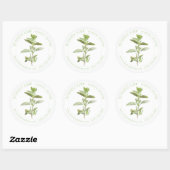 OREGANO Biz ID FRAIS Stickers Rond (Feuille)
