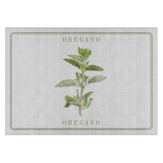 OREGANO FRAIS 11x8 Planche à découper en verre (Devant)
