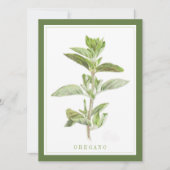 OREGANO FRAIS 5,5x7,5 Carte à plat / Vert (Devant)