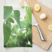 Oregano Herb Green en White Kitchen Hand Towel Theedoek (Quarter Fold)