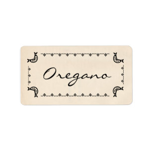 Oregano-labels van stijl etiket
