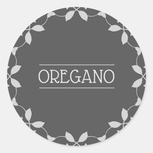 Oregano Spice Jar Sticker Label (Voorkant)