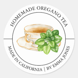 Oregano Thé étiquette moderne