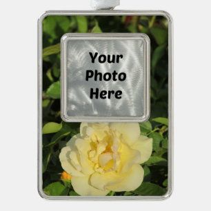 Oregold Yellow Rose Verzilverd Kader Ornament