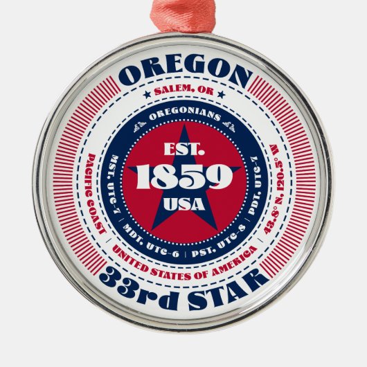 Oregon 33e ornement de Noël d'État (Devant)