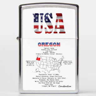 Oregon American state op een kaart en nuttige info