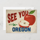Oregon Apple - Vintage Travel Briefkaart (Voorkant / Achterkant)