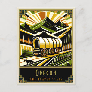 Oregon Art. Deco Briefkaart