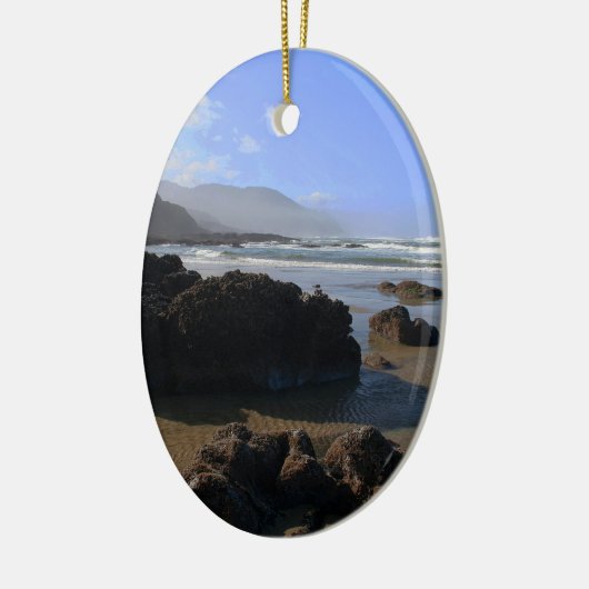 Oregon Beach Keramisch Ornament (Links)