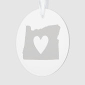 Oregon Beaver State Formé Coeur Oregonian Grey (devant)