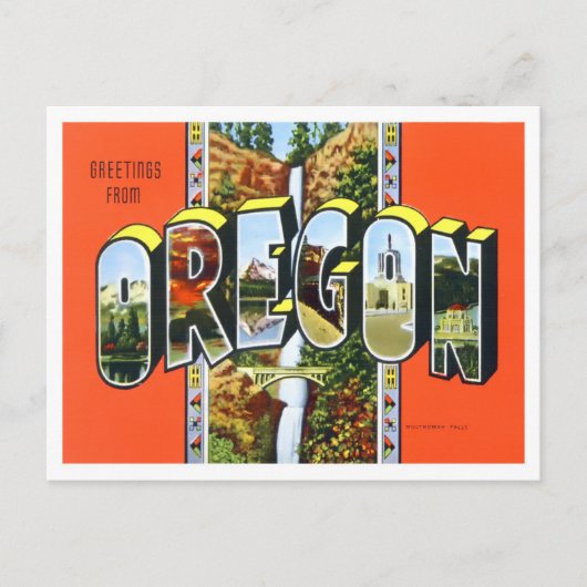 Oregon  Big Letters Briefkaart (Voorkant)
