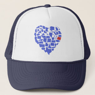 Oregon Blue American States Heart Mosaic Trucker Pet