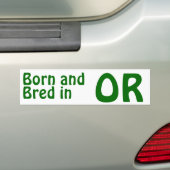 Oregon Bred (Bumper) ticker Bumpersticker (Op auto)