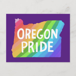 Oregon Carte illustrée PRIDE RAINBOW