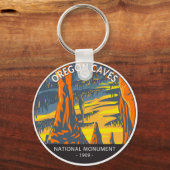 Oregon Caves National Monument Oregon Circle Sleutelhanger (Voorkant)