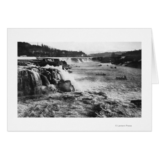 Oregon City, OU pêche Saumon sur Willamette (Devant horizontal)