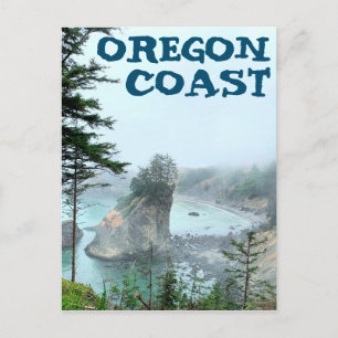Oregon Coast Boardman Foggy Schilderachtig overzic Briefkaart