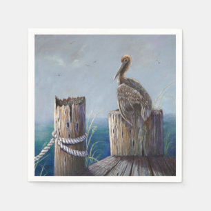 Oregon Coast Brown Pelican AcrylOcean Art Servetten