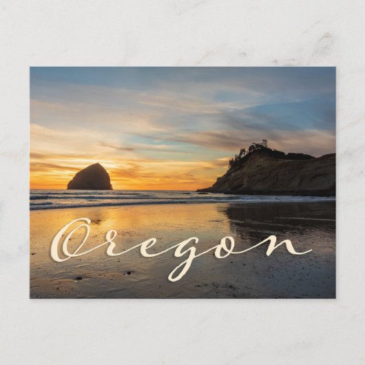 Oregon Coast Cape Kiwanda Sunset Souvenir Briefkaart (Voorkant)