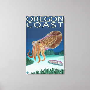 Oregon Coast Cutlefish Canvas Afdruk