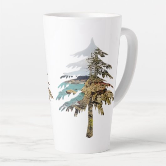 Oregon Coast Cutout Latte Mok (Rechterhoek)