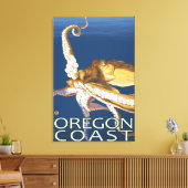 Oregon Coast Octopus Canvas Afdruk (Insitu (Woonkamer))