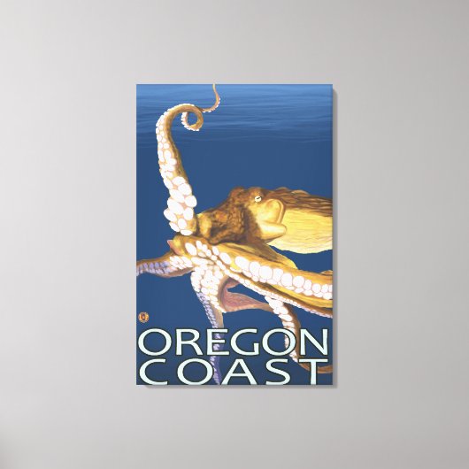 Oregon Coast Octopus Canvas Afdruk (Voorkant)