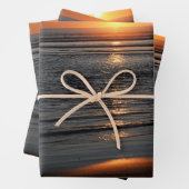 Oregon Coast Sunset Wrapping Paper (In situ)