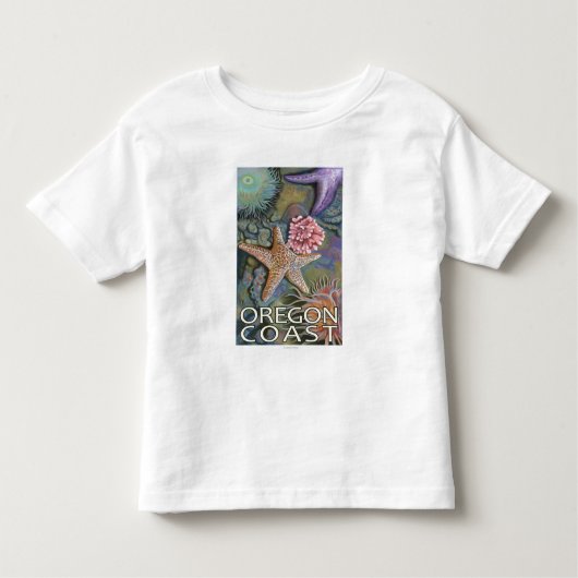 Oregon Coast Tidepool Kinder Shirts (Voorkant)