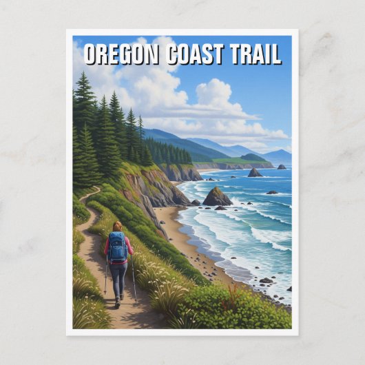 Oregon Coast Trail Briefkaart (Voorkant)