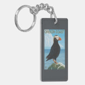 Oregon Coast Tufted Puffin Sleutelhanger (Voorkant Links)