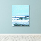 Oregon Coast Waves Canvas Afdruk (Insitu (Houten vloer))