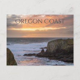 Oregon Coast Yaquina Sunset Ocean Photo Souvenir Briefkaart