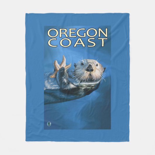 Oregon Coast Zee Otter Fleece Deken (Voorkant)